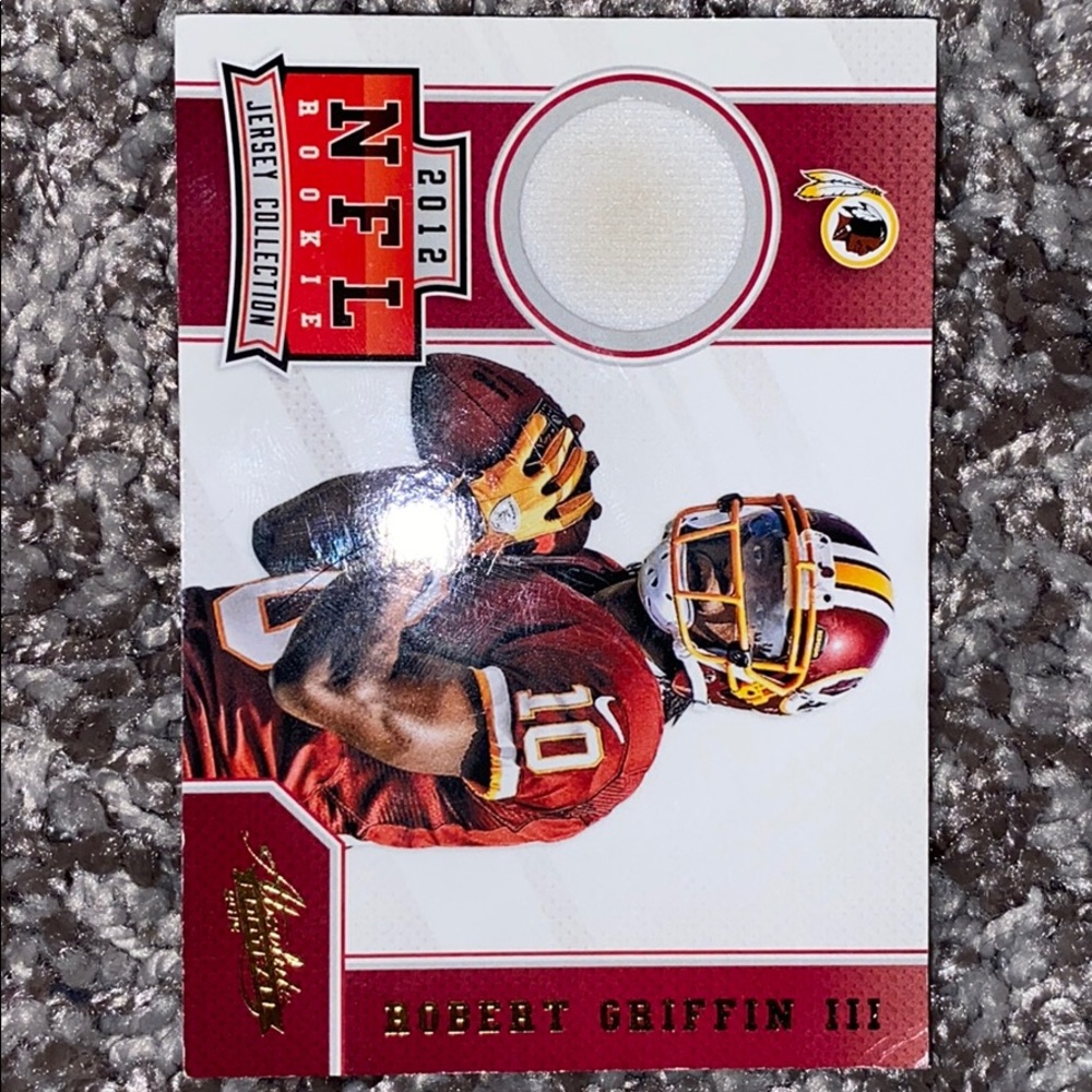 Robert Griffin III trading card with jersey piece
